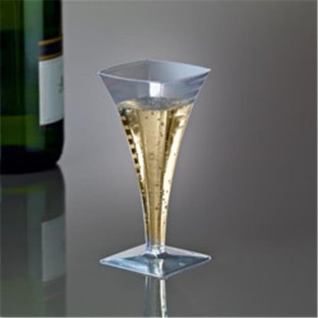 EMI YOSHI EMI Yoshi EMI-SFC2 Squares Mini Champagne Glass 2 oz - Pack of 35407 - Clear EMI-SFC2
